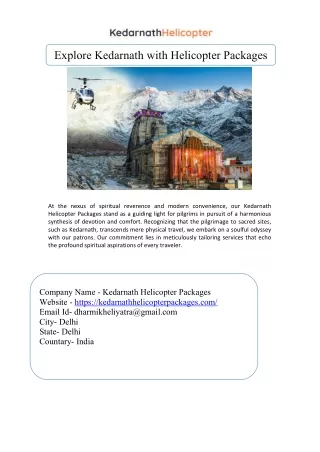 Kedarnath Helicopter Service