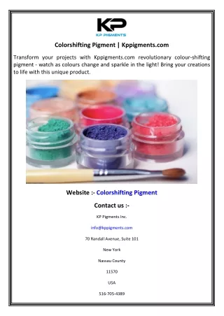 Colorshifting Pigment  Kppigments.com