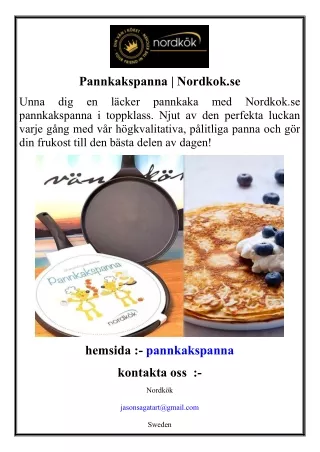 Pannkakspanna  Nordkok.se