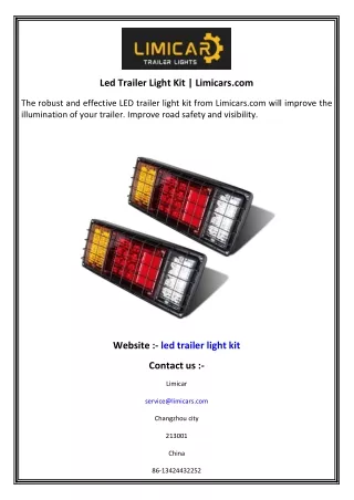 Led Trailer Light Kit  Limicars.com