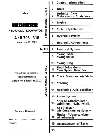 Liebherr A310 Wheel Excavator Service Repair Manual