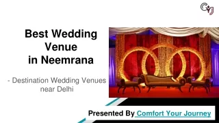 Destination Wedding Venues in Neemrana