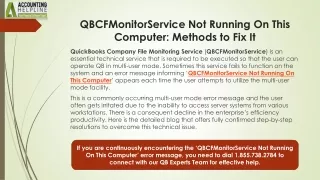 Ultimate Solution: QBCFMonitorService Not Running On This Computer