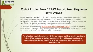 QuickBooks Error 12152 Fix: Expert Tips and Tricks