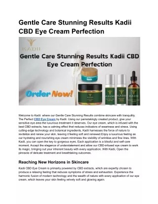 Buy CBD products | CBD Skin Care Products Online | Kadii