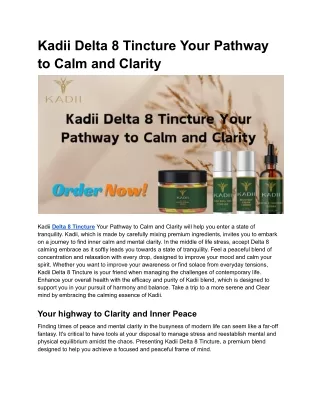 Buy CBD products | CBD Skin Care Products Online | Kadii