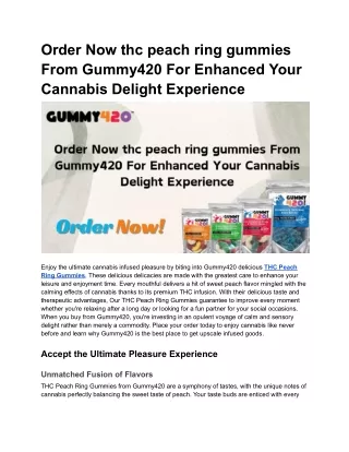 Buy Delta 9 THC Gummies Store Online | Gummy420.com