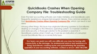 Troubleshoot QuickBooks Crashes When Opening Company Files: Expert Solutions
