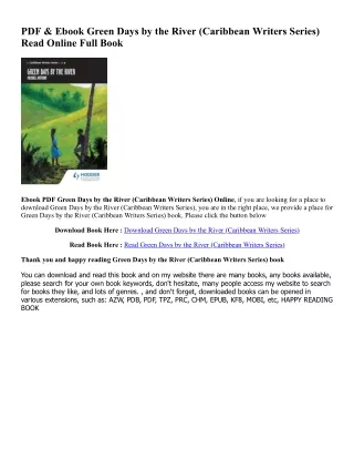 ~Read Dune Green Days by the River (Caribbean Writers Series) $BOOK^ By  Michael