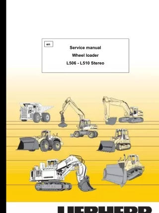 Liebherr L509-779 Wheel Loader Service Repair Manual SN：9099