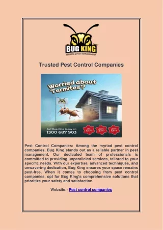 Pest control companies