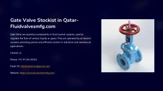 Gate Valve Stockist in Qatar,Best Gate Valve Stockist in Qatar