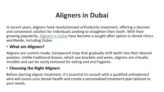 Clear Aligners in Dubai
