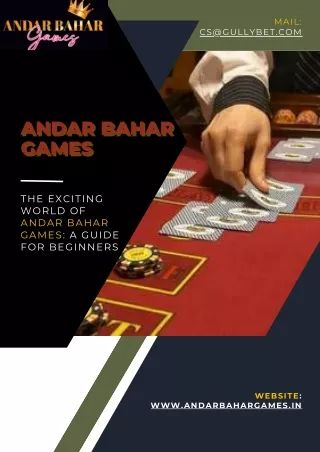 The Exciting World of Andar Bahar Games A Guide for Beginners