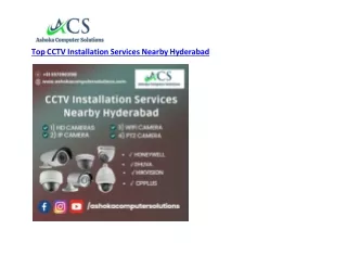 Top CCTV Installation Services Nearby Hyderabad