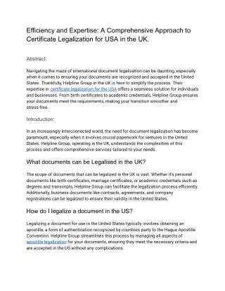 Efficiency and Expertise_ A Comprehensive Approach to Certificate Legalization for USA in the UK