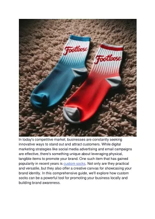 How to Promote Your Business Locally with Custom Socks