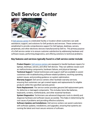 DELL SERVICE CENTER