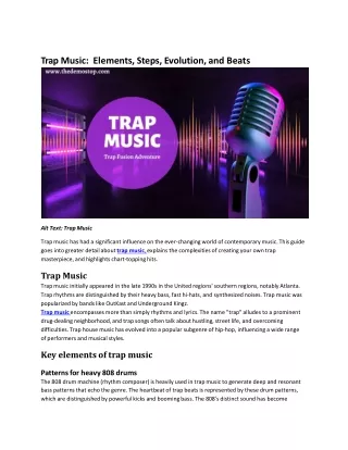 Trap Music: Meaning, Elements, Types, Steps & Festivals