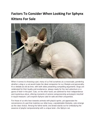 Adorable Sphynx Kittens for Sale