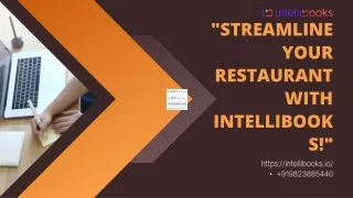 IntelliBooks: Streamlining Restaurant Success