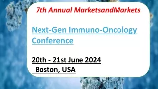 Next-Gen Immuno-Oncology Conference