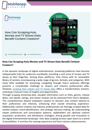 How Can Scraping Hulu Movies and TV Shows Data Benefit Content Creators.ppt (1)