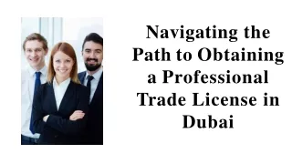 Professional Trade License in Dubai