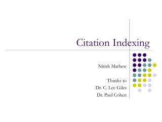 Citation Indexing