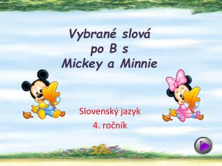 Vybrané slová po B s Mickey a Minnie