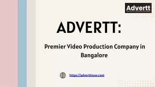 Premier Video Production House in Bangalore