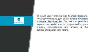 Expert Financial Analysis Services Sa  Accurebookkeeping.com