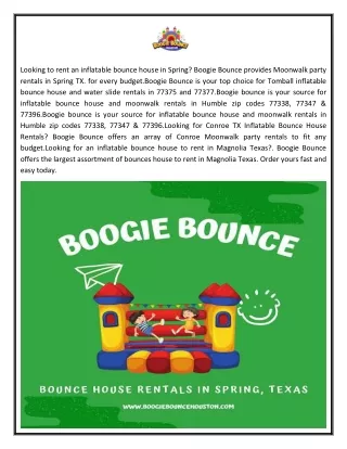 Bounce House Rentals In Humble Texas