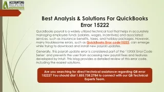 Ultimate Guide to Resolving QuickBooks Error Code 15222 Quickly