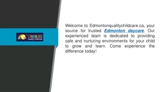 Edmonton Daycare Edmontonqualitychildcare.ca