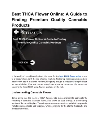 Best THCA Flower Online_ A Guide to Finding Premium Quality Cannabis Products