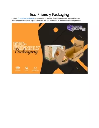 Eco-Friendly Packaging