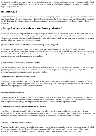 Cuida y embellece tu hogar: Guía entera para el cuidado de tus flores y plantas