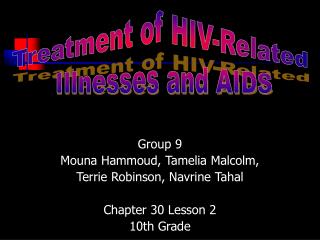 Group 9 Mouna Hammoud, Tamelia Malcolm, Terrie Robinson, Navrine Tahal Chapter 30 Lesson 2 10th Grade
