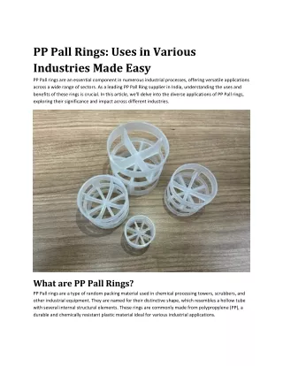 PP Pall Rings