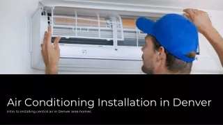 Air Conditioning Installation in Denver