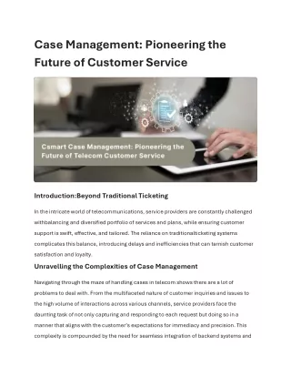 Case Management Pioneering the Future of Customer Service