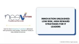 Neev Innovation Unleashed_ Low-Risk, High-Reward Strategies For IT Leaders