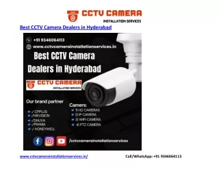 Best CCTV Camera Dealers in Hyderabad