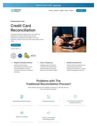 Credit Card Reconciliation - Optimus Fintech