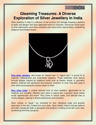 Pure silver necklace