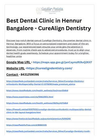 Best Dental Braces in Hennur Bangalore - CureAlign Dentistry