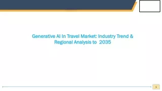 Generative AI In Travel Market