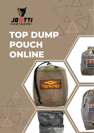Top Dump Pouch for Saddle Hunting Available Online