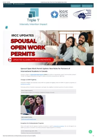 Spouse open work permit processing time Canada